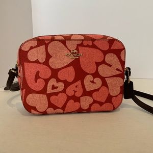 Coach Heart crossbody camera bag brown purse 91042